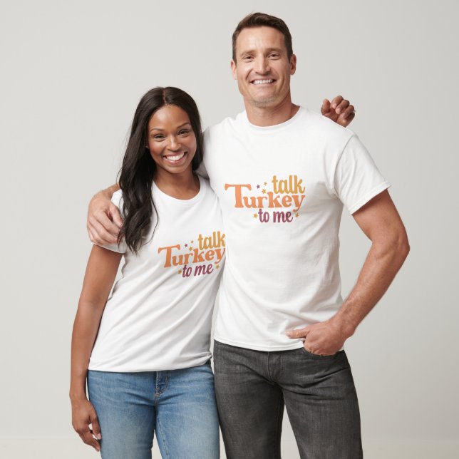 Camiseta Fale Comigo Com A Turquia - Ação De Graças (Unissex)