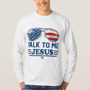 Camiseta Fale comigo Jesus Óculos, bandeira cristã 4