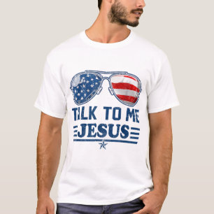 Camiseta Fale comigo Jesus Óculos, bandeira cristã 4