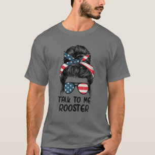 Camiseta Fale Comigo Rooster Mensagem Cabelo