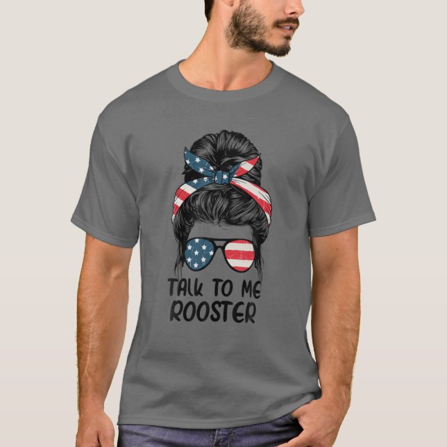 Camiseta Fale Comigo Rooster Mensagem Cabelo (Frente)