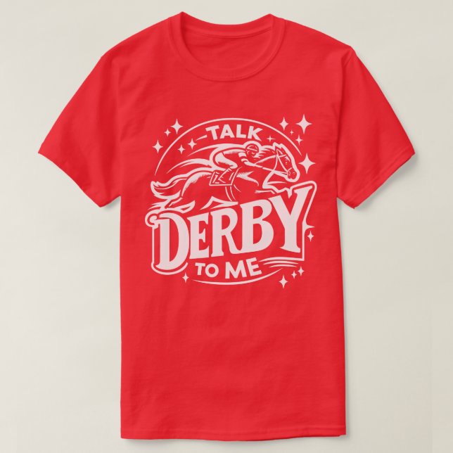 Camiseta Fale comigo sobre Derby Equestrian e Horse Lover D (Frente do Design)