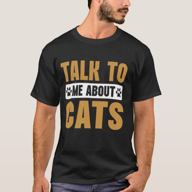 Camiseta Fale Comigo Sobre Gatos Mãe (Frente)