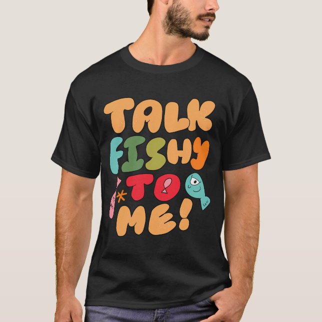Camiseta Fale de Peixes Comigo (Creme) (Frente)