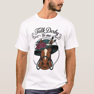 Camiseta Fale Derby Para Mim Design de Chapéu de Cavalo Vin