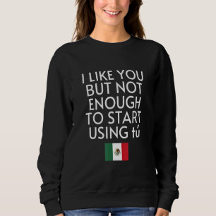 Camiseta Fale Espanhol Bandeira do México Usted Tu Mexicano