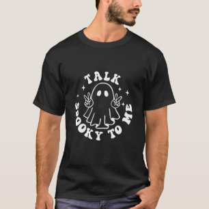Camiseta Fale-Me Com Um Bonito Sinal De Paz Fantasma Hallow