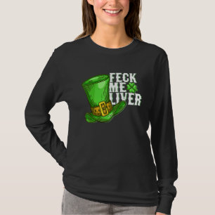 Camiseta Fale-me do fígado Shamrock Leprechaun Rua de Patri
