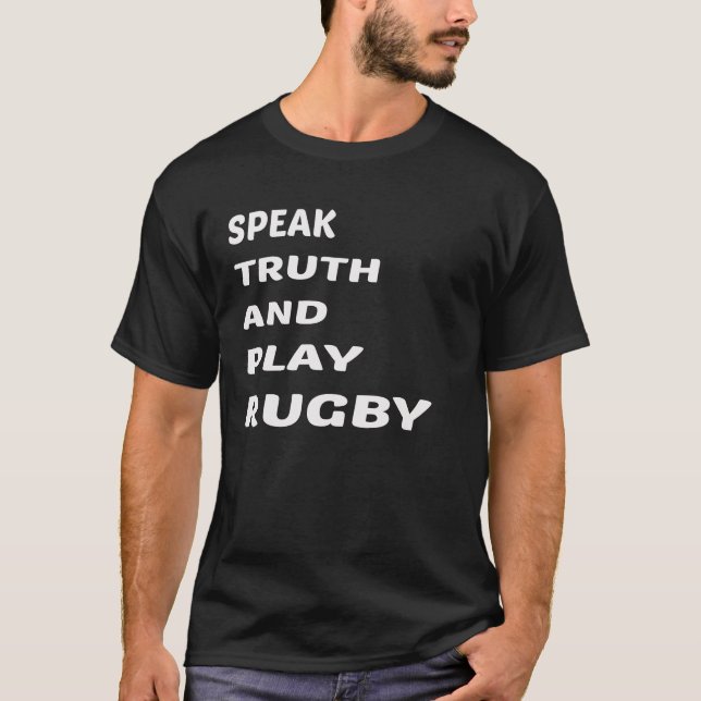 Camiseta Fale o rugby da verdade e do jogo (Frente)