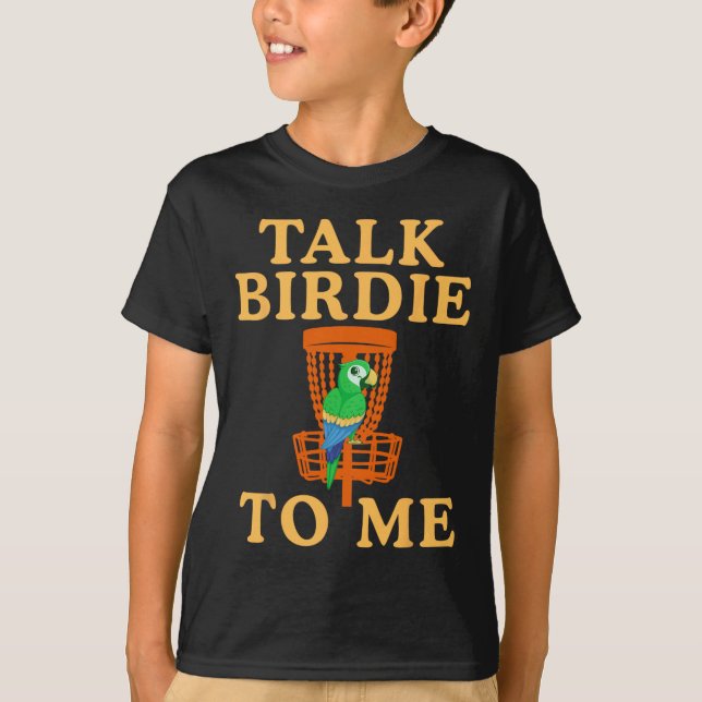Camiseta Fale Passarinho Comigo Disc Golf Parrot Gráfico En (Frente)