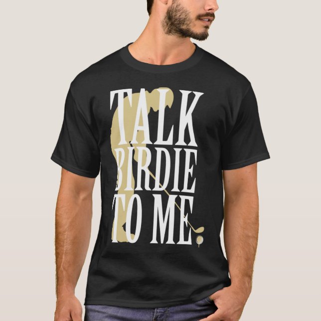 Camiseta Fale Passarinho Comigo Golfe golfista piada para h (Frente)
