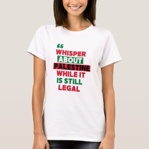 CAMISETA FALE SOBRE MERCADORIAS DA PALESTINA
