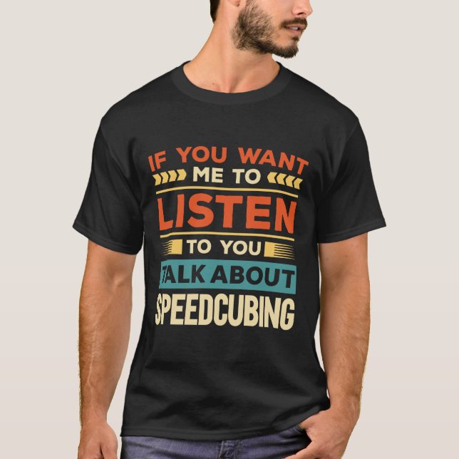 Camiseta Fale Sobre Speedcubing (Frente)