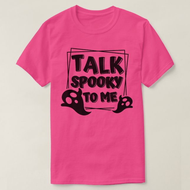 Camiseta Fale "Spooky" Comigo Retro Vintage Halloween Spook (Frente do Design)