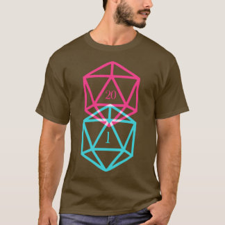 Camiseta Falha Crítica de Dice D20 e RPG de Tabletop Natura
