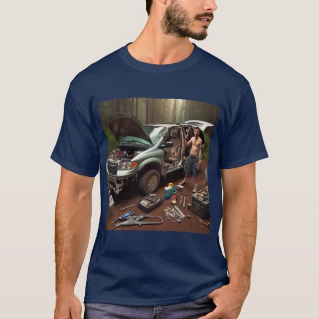 Camiseta Falha De Minivan Camper - O Amigo Disse "Sem Probl (Frente)