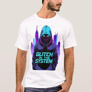 Camiseta Falha no sistema Cyberpunk Hacker Neon