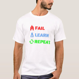 Camiseta Falhar,aprender,repetir