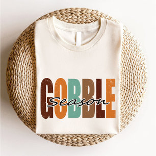 Camiseta Fall Autumn Gobble Season