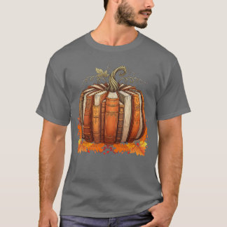 Camiseta Fall Book Pumpkin Retro Reading Teacher Books Love