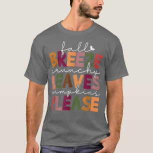 Camiseta Fall Breeze Autumn Deixa Pumpkins Por Favor Citar 