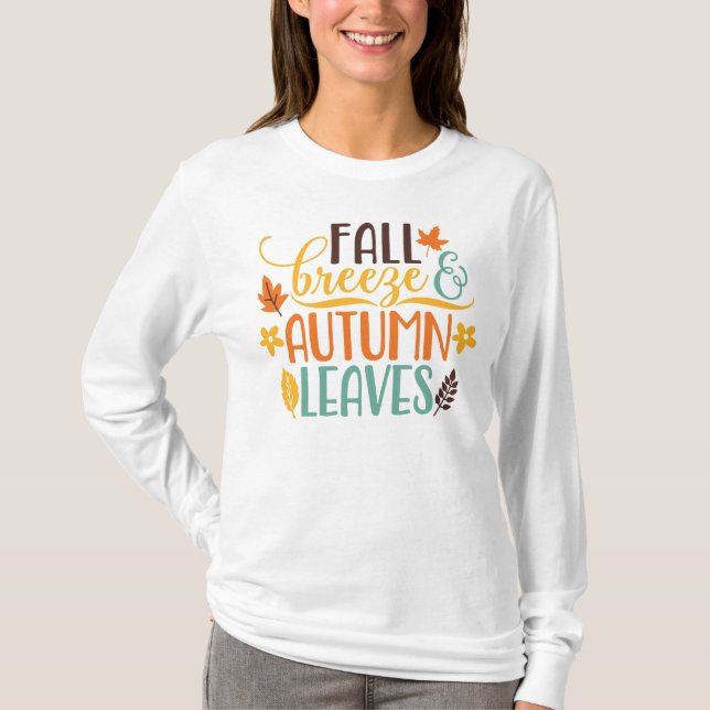 Camiseta Fall Breeze & Autumn Leaves (Frente)