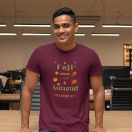 Camiseta Fall Breeze e Autumn Leaves Design