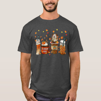 Camiseta Fall Coffee Pumpkin Spice Latte Iced Autumn Guinea