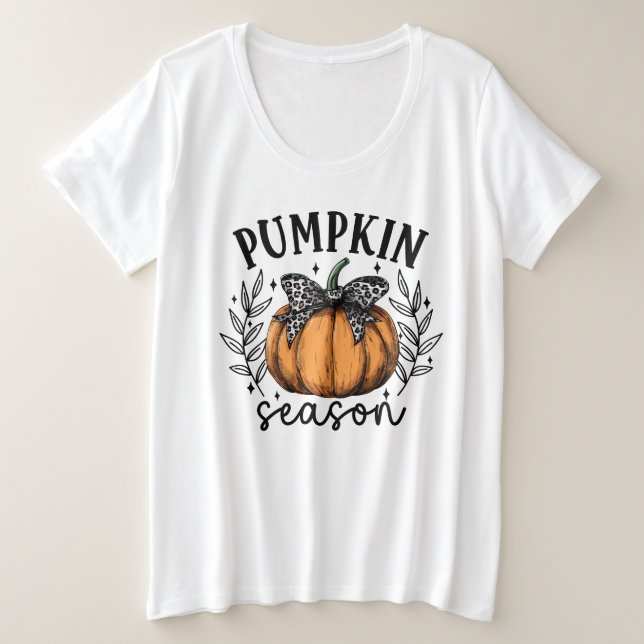 Camiseta Fall Coquette Pumpkin (Frente do Design)
