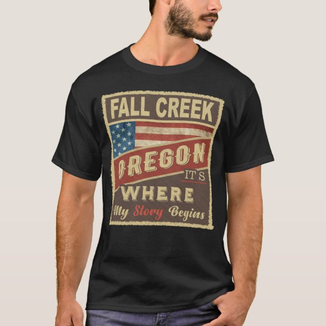 Camiseta FALL CREEK, OU é onde minha história começa (Frente)