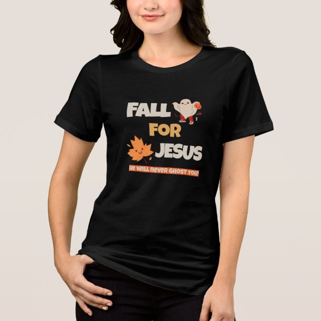 Camiseta Fall for Jesus – Faith & Fall Christian  (Frente)