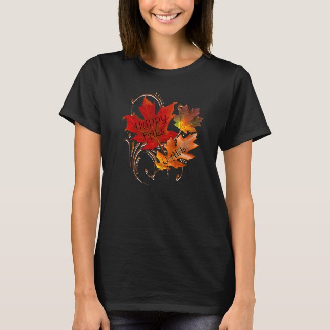 Camiseta Fall  Happy Fall Y'all Cute Autumn Thanksgiving (Frente)
