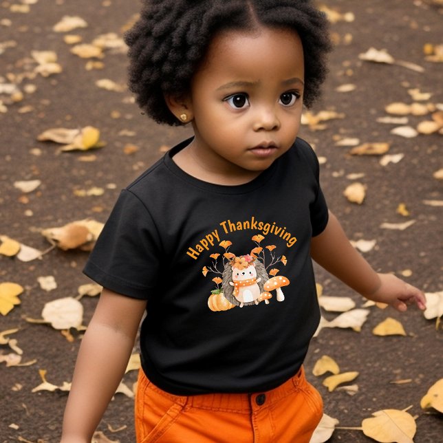 Camiseta Fall Hedgehog Feliz Dia de Ação de Graças Toddler (Criador carregado)