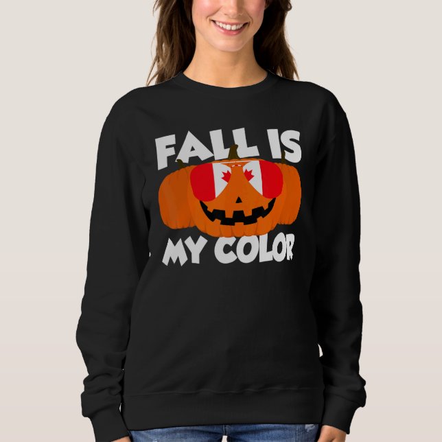 Camiseta Fall Is My Color Thanksgiving Pumpkin Canada Glass (Frente)