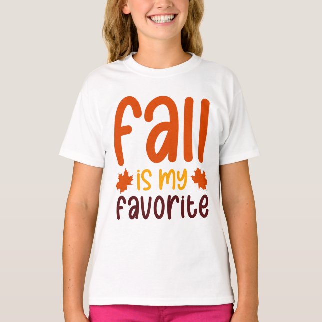 Camiseta Fall Is My Favorite - Cozy Autumn Quote Design (Frente)