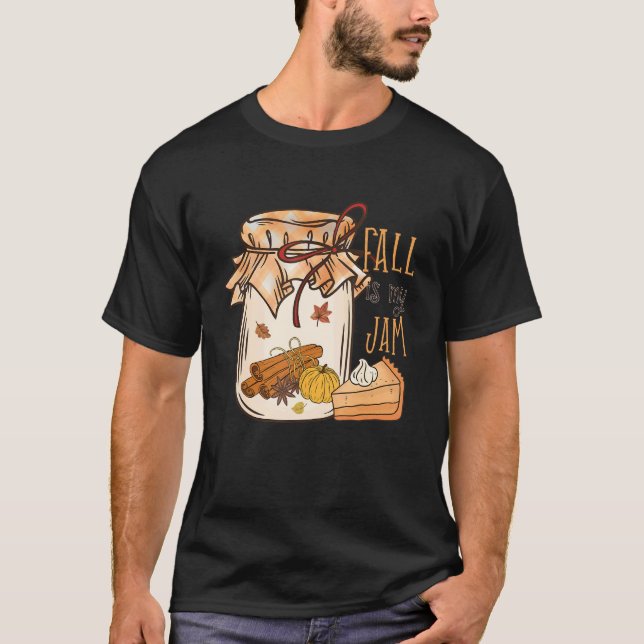 Camiseta Fall Is My Jam Pumpkin Pie Autumn Family Pajama Th (Frente)