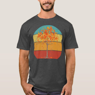 Camiseta Fall Lover Nature Forest Tree Autumn Leaves Retro