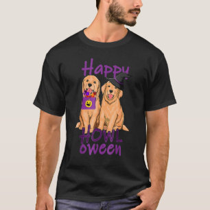 Camiseta Fall Ouro Retriever Halloween Happy Howe O Ween
