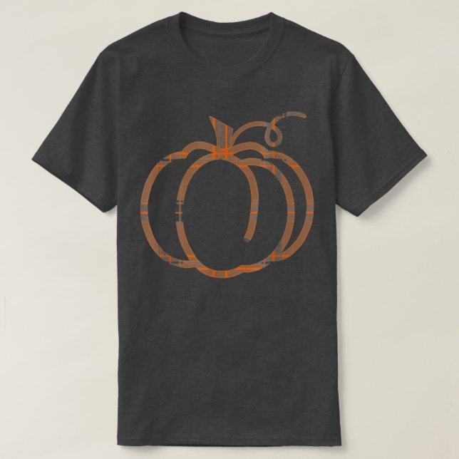 Camiseta Fall Pumpkin Cute Ação de Graças Autumn Buffalo Pl (Frente do Design)