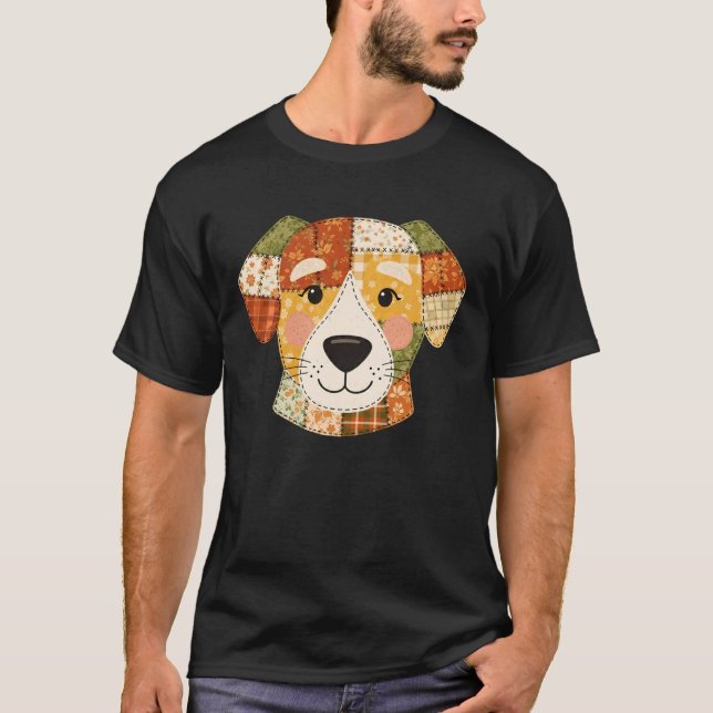 Camiseta Fall Pumpkin Dog Autumn Harvest Halloween (Frente)
