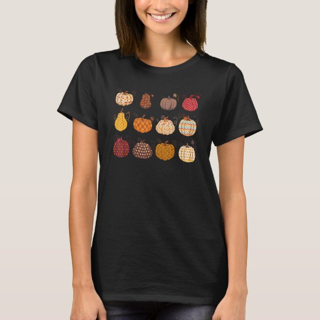 Camiseta Fall Pumpkin Season Hello Pumpkin Happy Fall Obrig (Frente)