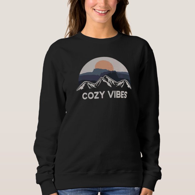 Camiseta Fall  Quote Cozy Vibes Teal Bold (Frente)