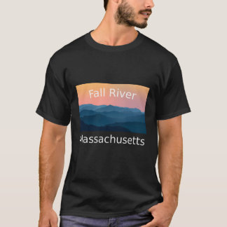 Camiseta Fall River Massachusetts Mountain sunset hometown