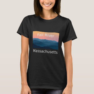 Camiseta Fall River Massachusetts Mountain sunset hometown