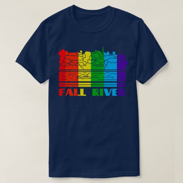 Camiseta Fall River Pride Fall Fall River LGBT Gift LGBTQ S (Frente do Design)