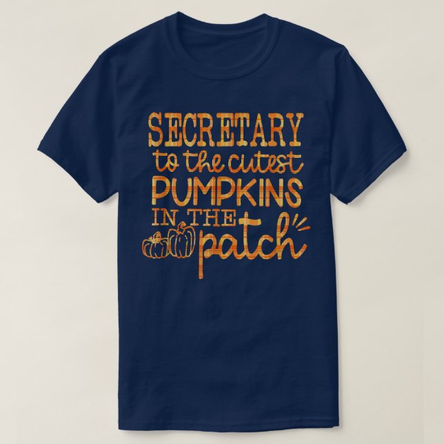 Camiseta Fall School Secretary To The Cutest Pumpkins In Th (Frente do Design)