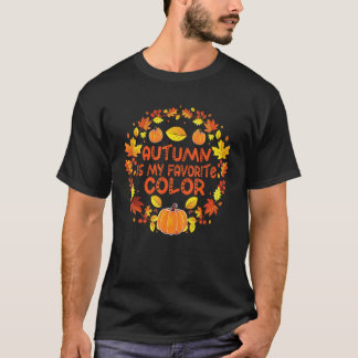 Camiseta Fall Season Falling Sair Autumn É Meu Favorito C