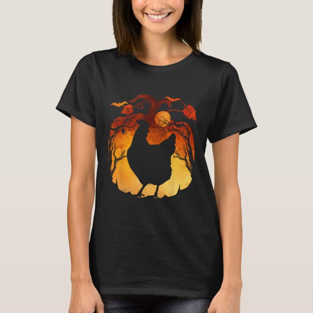 Camiseta Fall Season Halloween Chicken (Frente)