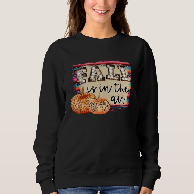 Camiseta Fall season Pumpkin and Leaves (Frente)