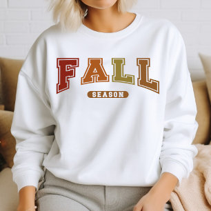 Camiseta Fall Season Trendy Autumn Varsity Sweatshirt